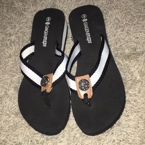 Ginger snaps flip flops